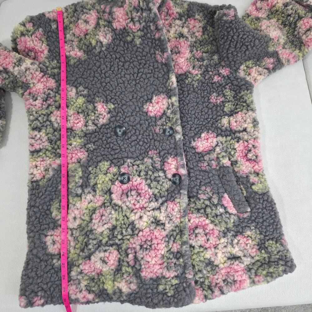 Free People Bali Sweet Attractions Sherpa Trench Coat Floral Sz Small NWT - Picture 7 of 11
